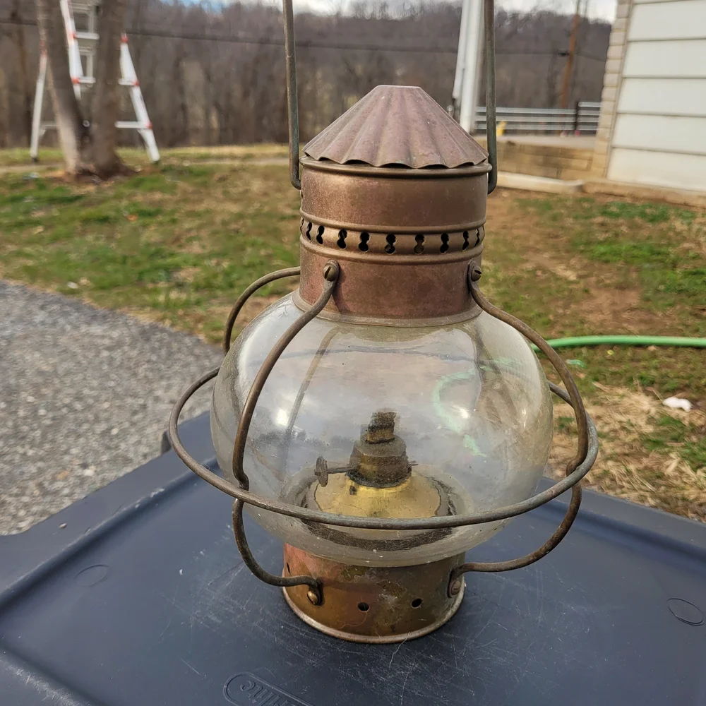 Vintage Copper and Brass Onion Lantern